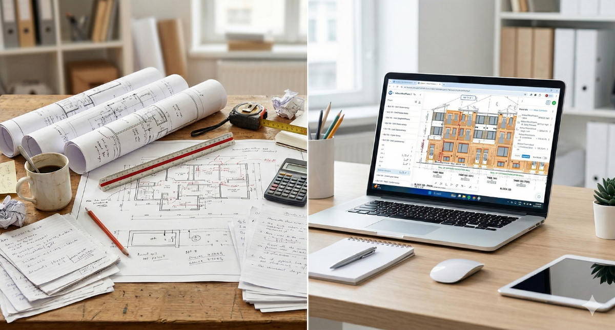 Manual vs digital construction takeoff comparison
