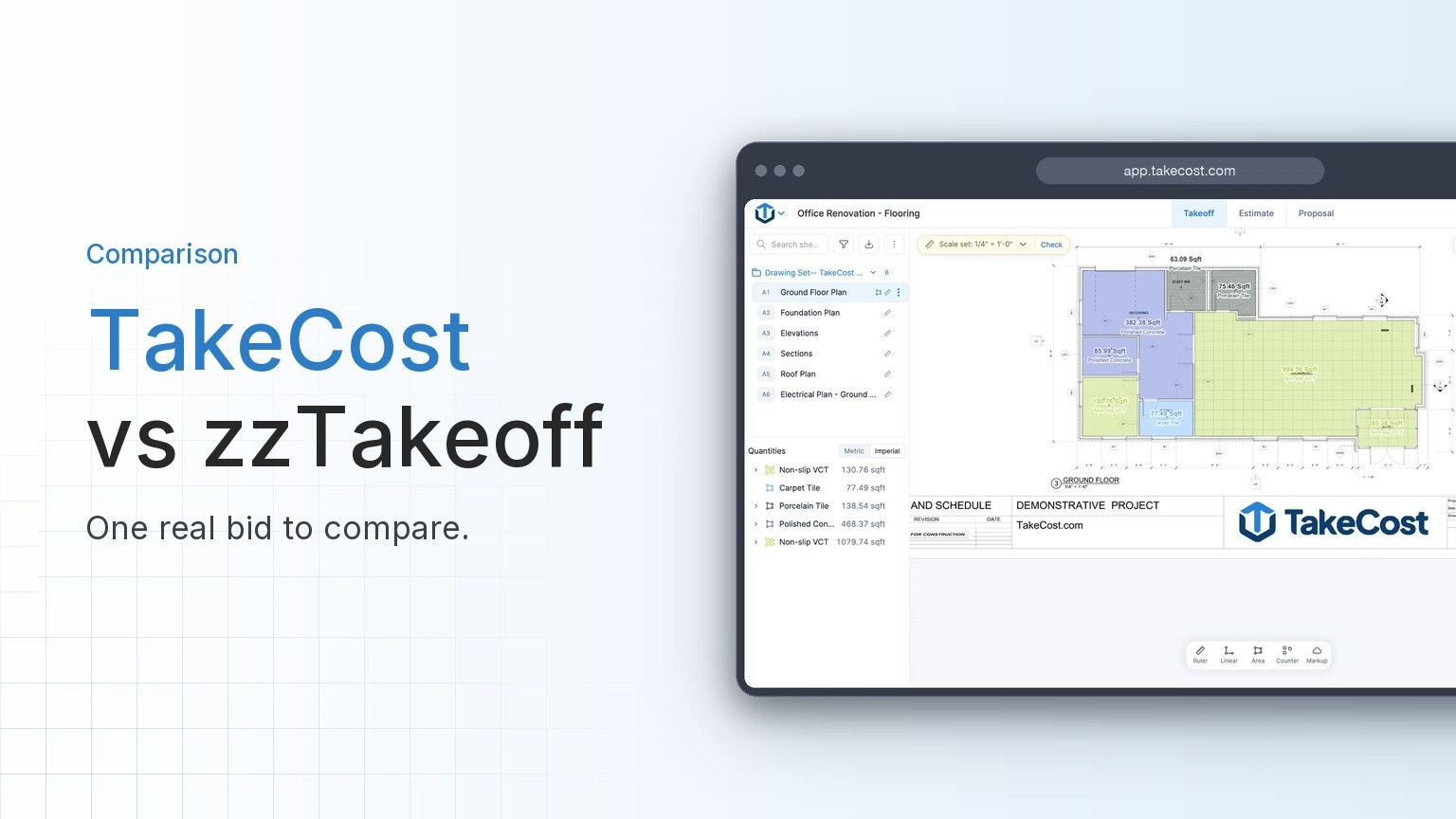 TakeCost vs zzTakeoff (2026): Pricing & Features